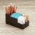 American Metalcraft BARB5 8" L x 4" W x 4" H 4-Compartment Black Coffee Caddy