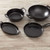 American Metalcraft MC81 8.25" L Oval Black Melamine Casserole