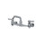 Component Hardware TLL13-8106-SE1Z Wall Mount Top-Line Faucet With 8" OC And 6" Horizontal Stainless Steel Swing Spout