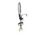 Component Hardware KL50-MINI-AF1 1.6 GPM Low Flow Spray Valve Deck Mount Mini Pre-Rinse Assembly with 6" Add-On Faucet