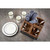 TableCraft Products 10074 5 1/4" W x 5 1/4" D x 6" H 4-Section Industrial Collection Cutlery Holder