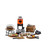 TableCraft Products 10074 5 1/4" W x 5 1/4" D x 6" H 4-Section Industrial Collection Cutlery Holder