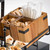 TableCraft Products 10074 5 1/4" W x 5 1/4" D x 6" H 4-Section Industrial Collection Cutlery Holder