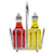 TableCraft Products 600ST 6 Oz. Chrome Plated Rack Cash & Carry Oil & Vinegar Dispenser Set