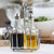 TableCraft Products 600ST 6 Oz. Chrome Plated Rack Cash & Carry Oil & Vinegar Dispenser Set
