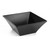 TableCraft Products BKMB94 3.75 Qt. Black Square Frostone Collection Bowl