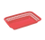 TableCraft Products 1079R 11.75" x 8.5" x 1.5" Red Rectangular Polypropylene Más Grande Platter Basket - 36/Case