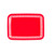 TableCraft Products 1079R 11.75" x 8.5" x 1.5" Red Rectangular Polypropylene Más Grande Platter Basket - 36/Case