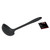 TableCraft Products H3900GY 5 Oz. 10 3/4" Gray Silicone Cash & Carry Ladle