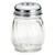 TableCraft Products 260SL 6 Oz. Swirled Glass Jar Chrome Plated Slotted Top Cheese Shaker - 3 Dozen