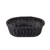 TableCraft Products M2474 9 1/4" W x 6 1/4" D x 3 1/4" H Black Oval Polypropylene Ridal Collection Basket