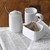 TableCraft Products 10415 4" W x 3 1/4" D x 2" H White Textured Finish Melamine Pulito Collection Sugar Packet