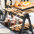 TableCraft Products MGL2 Rectangular Melamine Black Slate Frostone Collection Display Tray