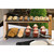 TableCraft Products MGL2 Rectangular Melamine Black Slate Frostone Collection Display Tray