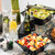TableCraft Products H918NBK Cash & Carry Gemelli Bottle Set With Black Metal Rack