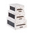 TableCraft Products RCBCRATE2 3 Piece Nesting Set Integrated Handles Distressed Wood Rustic Risers Crate Set With Chalkboard