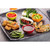 TableCraft Products 10023 15" W x 14 1/2" D Square Barnwood Pattern Melamine Serving Tray