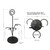 TableCraft Products WF200BK Black Powder Coated Metal Cash & Carry Cascade Tasting Flight