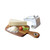 TableCraft Products ACAMBB1206 8" W x 6 1/4" D x 1/2" H Wood Cash & Carry Acacia Bread Board With Brushed Nickel Eyelet And 4" L Handle