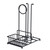 TableCraft Products 10263 10" W x 6" D x 12 1/4" H 2-Section Steel Black Powder Coat Paper Towel & Condiment Caddy
