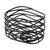 TableCraft Products BK156 3" W x 2.5" D x 2" H Black Powder Coated Metal Artisan Collection Sugar Packet Holder