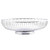 TableCraft Products 4176 11 3/8" W x 8" D x 3 1/4" H Oval Chrome Plated Cash & Carry Chalet Basket