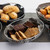 TableCraft Products 4176 11 3/8" W x 8" D x 3 1/4" H Oval Chrome Plated Cash & Carry Chalet Basket