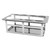 TableCraft Products SQH8 13" W x 7" D x 4 1/2" H Holds Up To (8) 16 Oz. Bottles 18/8 Stainless Steel Squeeze Bottle Template