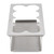 TableCraft Products SQH8 13" W x 7" D x 4 1/2" H Holds Up To (8) 16 Oz. Bottles 18/8 Stainless Steel Squeeze Bottle Template
