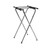 TableCraft Products 24 18 1/4" W x 16 1/2" D 31 3/4" H Chrome Plated Tray Stand