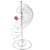 TableCraft Products FSP1507 9" W x 9" D x 18-1/2" H Vertical Spiral Metal Chrome Plated Meranda Fruit Basket