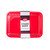 TableCraft Products C1079R 11.75" W x 8.5" D x 1.5" H Red Rectangular Polypropylene Cash & Carry Más Grande Baskets