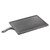 TableCraft Products MSP4520 13" x 8 3/4" W Platter With 4 3/4" Handle Rectangular Melamine Black Slate Frostone Collection Serving Paddle