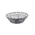 TableCraft Products BK27508 8" W x 8" D x 2.25" H Black Round Mediterranean Collection Basket