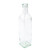TableCraft Products 916 16 Oz. Square Green Tinted Glass Prima Bottle With Stainless Steel Pourer