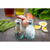 TableCraft Products 6619 12 Oz. Green Tint Glass Bottles Authentic Collection Oil & Vinegar Dispensers