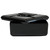 TableCraft Products WPA5BK 4 1/2" x 4 1/2" Square Black Melamine Windproof Ashtray