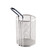 TableCraft Products 985 5 1/4" Dia. x 7" H Round 18/8 Stainless Steel Pasta Basket With Blue Cool-To-Touch PVC Handle - 2/Case