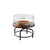 TableCraft Products 10086 13" Acacia Black Powder Coat Rotating Industrial Collection Cake Stand
