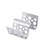 TableCraft Products TRSP12 3 5/8" W x 2 1/4" D x 1 1/2" H Stainless Steel Stamped Circle Pattern Taco Taxi Server