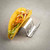TableCraft Products TRSP12 3 5/8" W x 2 1/4" D x 1 1/2" H Stainless Steel Stamped Circle Pattern Taco Taxi Server