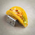TableCraft Products TRSP12 3 5/8" W x 2 1/4" D x 1 1/2" H Stainless Steel Stamped Circle Pattern Taco Taxi Server