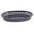 TableCraft Products 1076BK Black Oval Chicago Plastic Basket - 36/Case