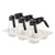 TableCraft Products N481 48 Oz. Clear Polycarbonate Body Black Triton Top Option Salad Dressing Dispenser Set