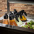 TableCraft Products N481 48 Oz. Clear Polycarbonate Body Black Triton Top Option Salad Dressing Dispenser Set