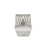 TableCraft Products SPB 5 3/8" W x 3 3/8" D x 3 1/8" H Stamped Pin Striped 18/8 Stainless Steel Side Basket