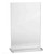 TableCraft Products 4060 4" W x 2" D x 6 0.25" H Clear Acrylic Two-Sided Menu Holder