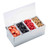 TableCraft Products 1603 12" x 5 3/4" x 4 3/4" 1 Pint 4 Compartment Stainless Steel With Acrylic Lid Condiment Holder