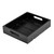 TableCraft Products CRATE12BK 12.75" W x 10.5" D x 2.75" H Black Half Size Gastro Serving / Display Crate Fits 1/2 GN Pan
