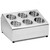 TableCraft Products 7062 15" W x 12 1/4" D x 7 1/2" H Two Tier 6 Holes Stainless Steel Flatware Cylinder Holder